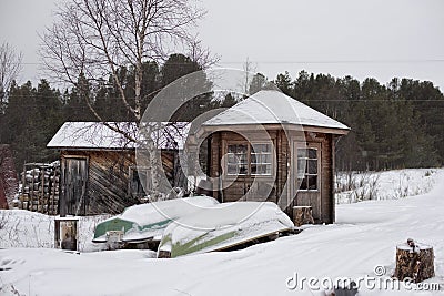 Lapland in winter Stock Photo