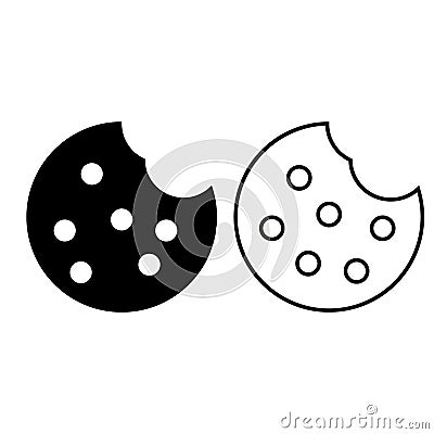 Laptop browser cookie technology flat 3d isometry isometric internet concept web vector illustration. Men setting up Vector Illustration