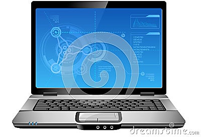 Laptop Computer Vector Illustration