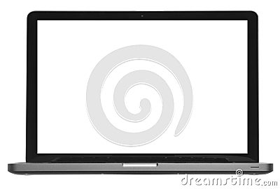 Laptop or computer isolated on white Stock Photo