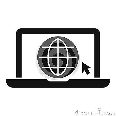 Laptop data web icon simple vector. Platform data rank Vector Illustration