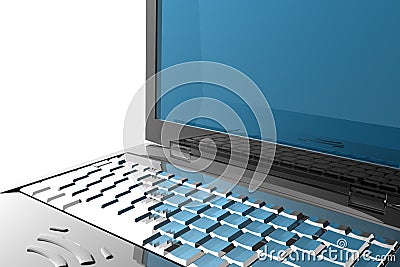 Laptop detail Cartoon Illustration