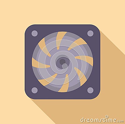 Laptop fan cooler icon flat vector. Hand mobile Stock Photo