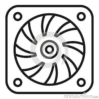 Laptop fan cooler icon outline vector. Hand mobile Vector Illustration