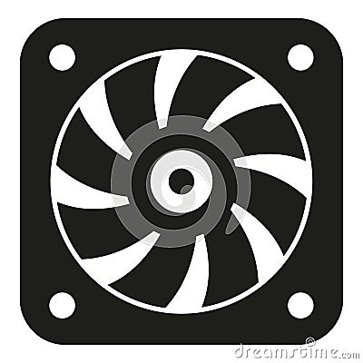 Laptop fan cooler icon simple vector. Hand mobile Vector Illustration