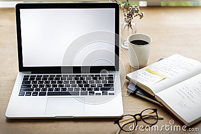 Laptop Gadget Device Notebook Blank Space Concept Stock Photo