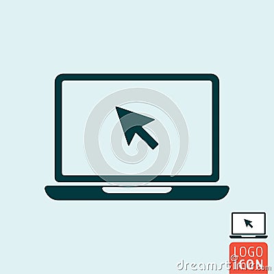 Laptop icon isolated Vector Illustration