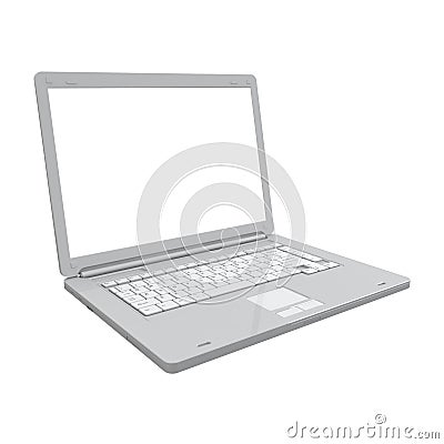 Laptop isolated perspective view Stock Photo