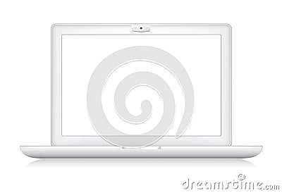 Laptop isolated on white Vector Illustration