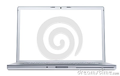 Laptop isolated on white. Stock Photo