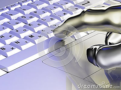 Laptop keyboard Cartoon Illustration