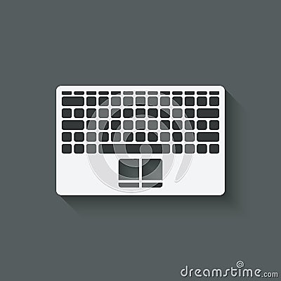 Laptop keyboard element design Vector Illustration