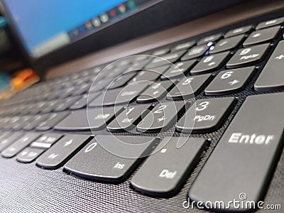 Laptop keyboard Lenovo Stock Photo