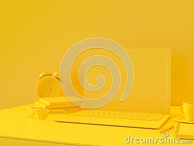 Laptop minimal concept Stock Photo