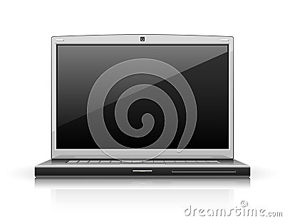 Laptop modern computer Vector Illustration