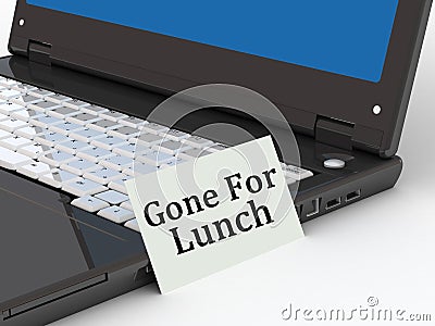 Gone for lunch concept. Stock Photo