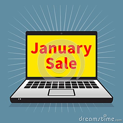 January Sale business concept Vector Illustration