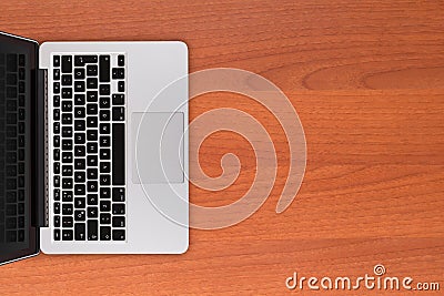 Laptop on Office Table Editorial Stock Photo