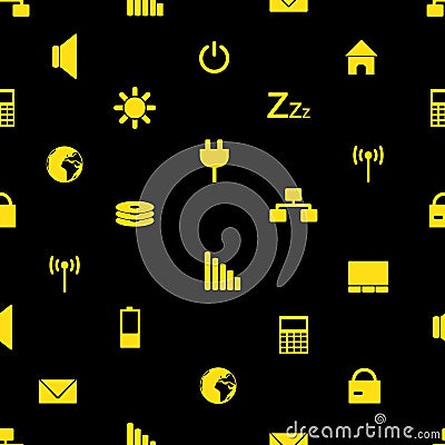 Laptop and pc indication icons pattern eps10 Vector Illustration