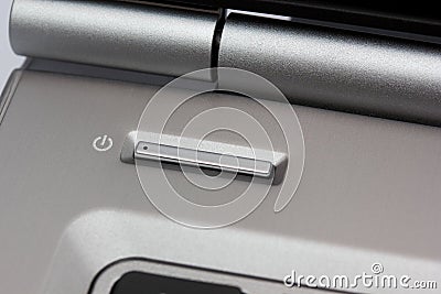 Laptop Power Button Stock Photo