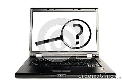 Laptop search Stock Photo