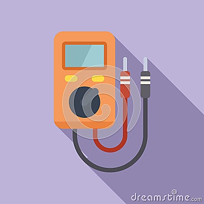 Laptop service multimeter icon flat vector. Data system Vector Illustration