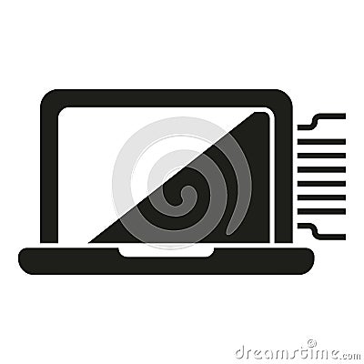 Laptop service tool mobile icon simple vector. Tool hand mobile Stock Photo