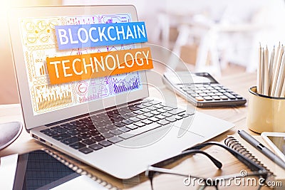 Blockchain concept Stock Photo
