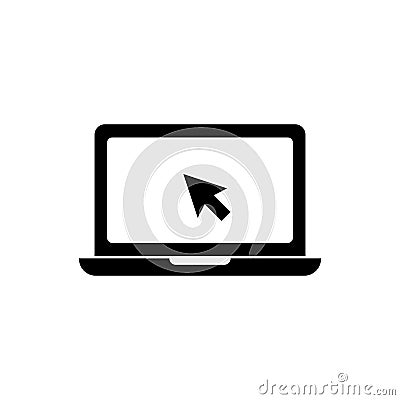 Laptop vector icon, notebook symbol Vector Illustration