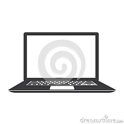 Laptop vector illustration icon isolated on white Vector Illustration