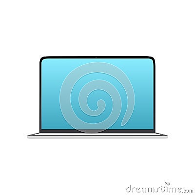 Laptop Vector isolated icon in flat design Vector Illustration