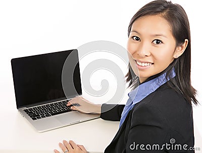 Laptop woman Stock Photo