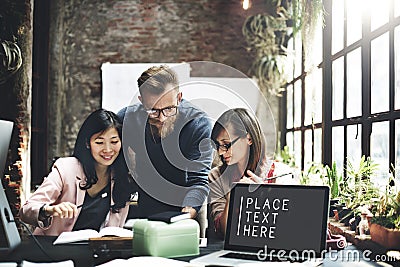 Laptop Working Meeting Technology Commercial Copy Space Concept Stock Photo