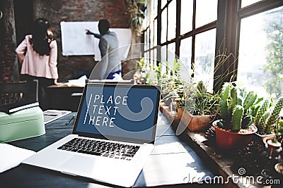 Laptop Working Technology Commercial Copy Space Concept Stock Photo