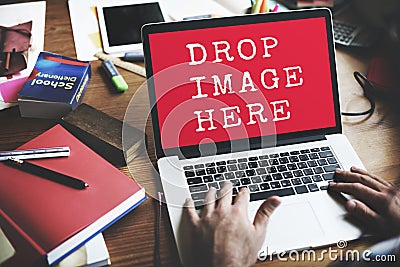 Laptop Working Technology Commercial Copy Space Concept Stock Photo