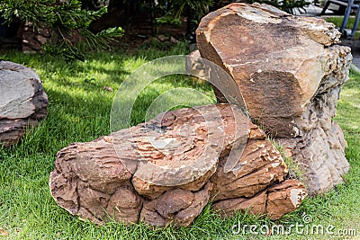 Larg stones for decorating Stock Photo