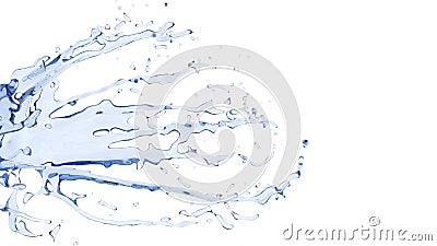 Large abstract clean water side splash Stock Photo