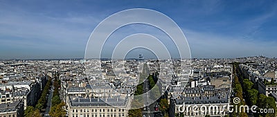 Large aerial view of Paris with Montmartre Stock Photo