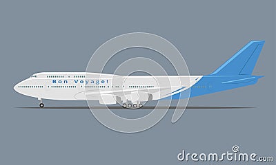 Large airliner vector illustration. Wide-body passenger aircraft Vector Illustration