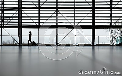 Large airport terminal Stock Photo