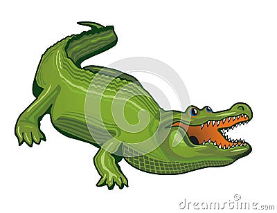 Large alligator Vector Illustration