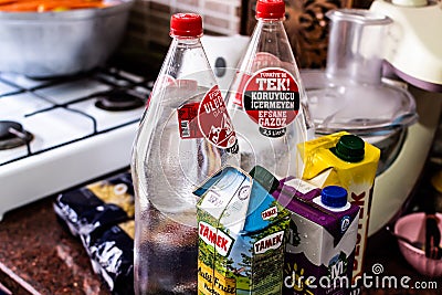 Large Amount Of Grocery During Cleaning Session Editorial Stock Photo