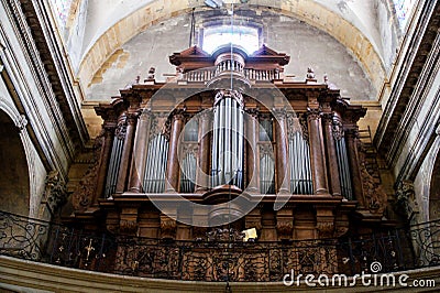 A large antique organ. Editorial Stock Photo