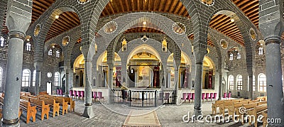 Large Armenian church for culture and faith open to visitors Stock Photo