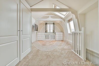 Large attic room Stock Photo