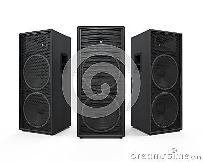 Large Audio Speakers Stock Photo