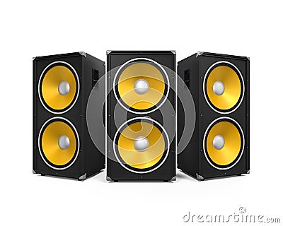 Large Audio Speakers Stock Photo