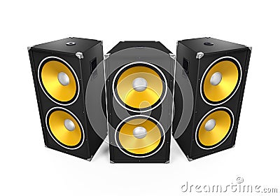 Large Audio Speakers Stock Photo