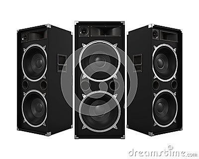 Large Audio Speakers Stock Photo