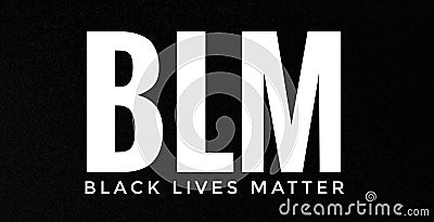 Large Black Lives Matter Movement Notice Header Editorial Stock Photo